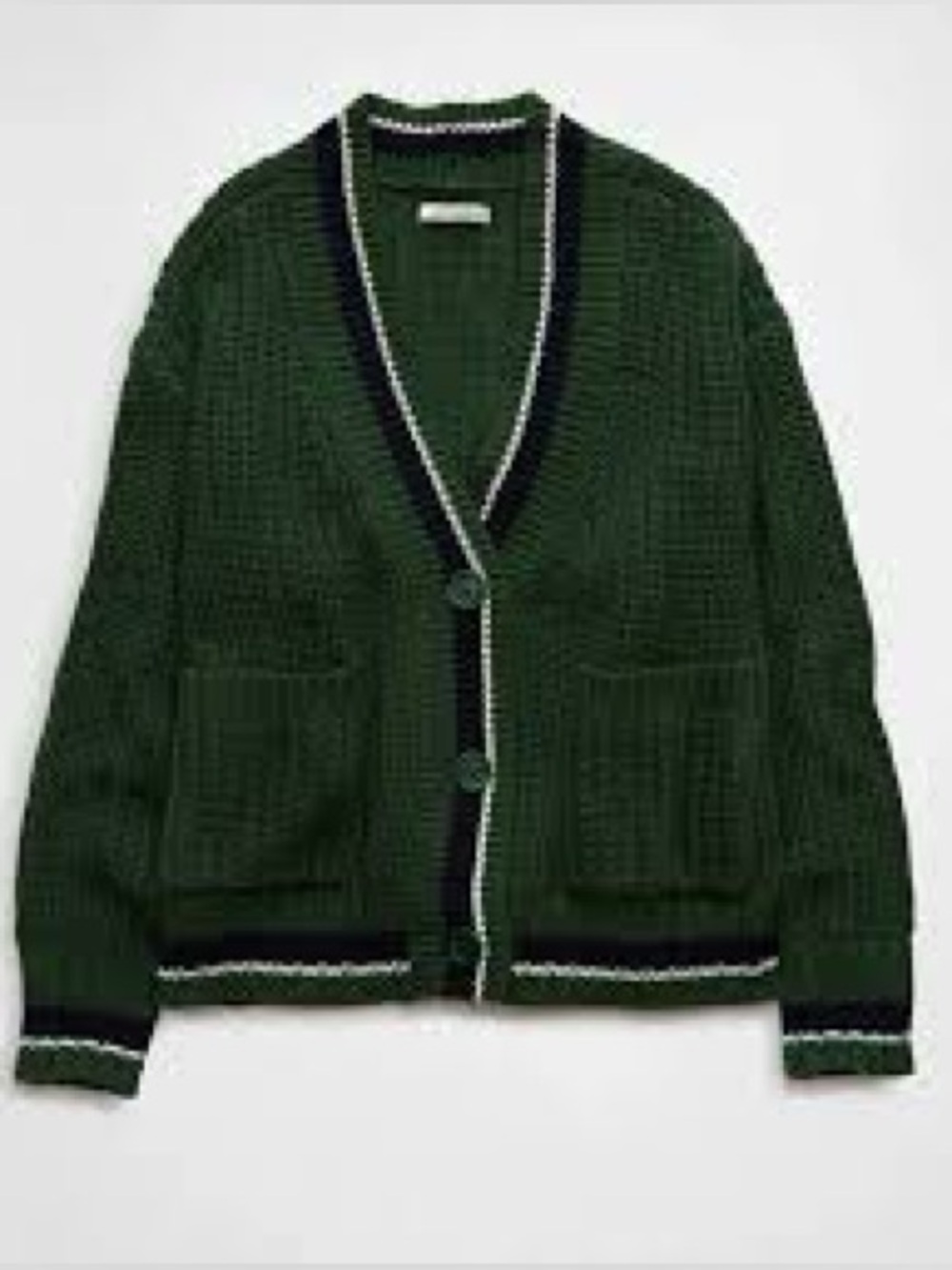 AE Tipped Button-Up Cardigan